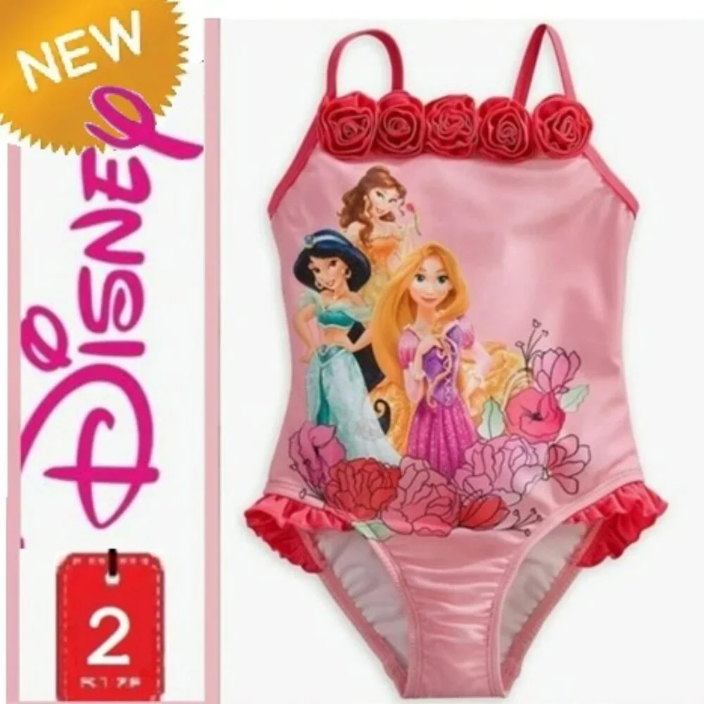 🆕 ⭐️ 5/$30 Disney princess swimsuit. Belle, Sleeping Beauty, Jasmine. Size 2